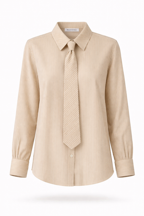 MILANO koszula Beige Stripe