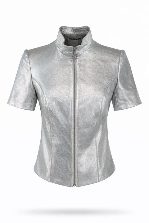 Silver Leather Jacket