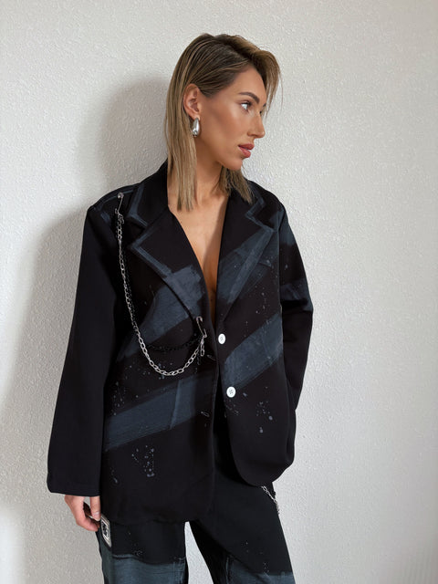 Marynarka Abstract Black