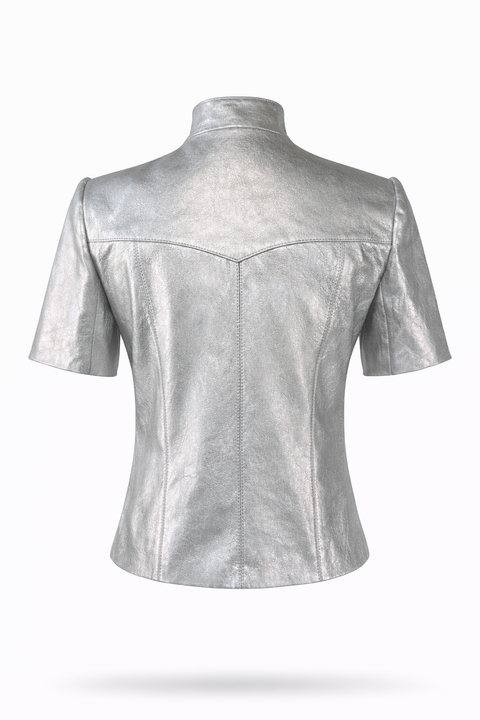 Silver Leather Jacket
