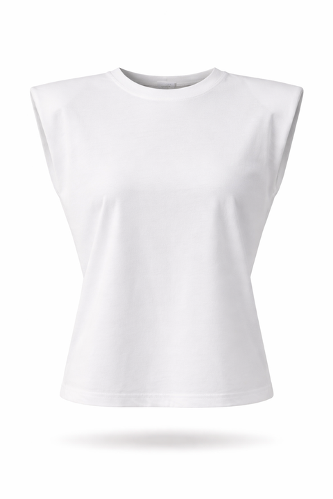 T-shirt NOIR Shoulder White