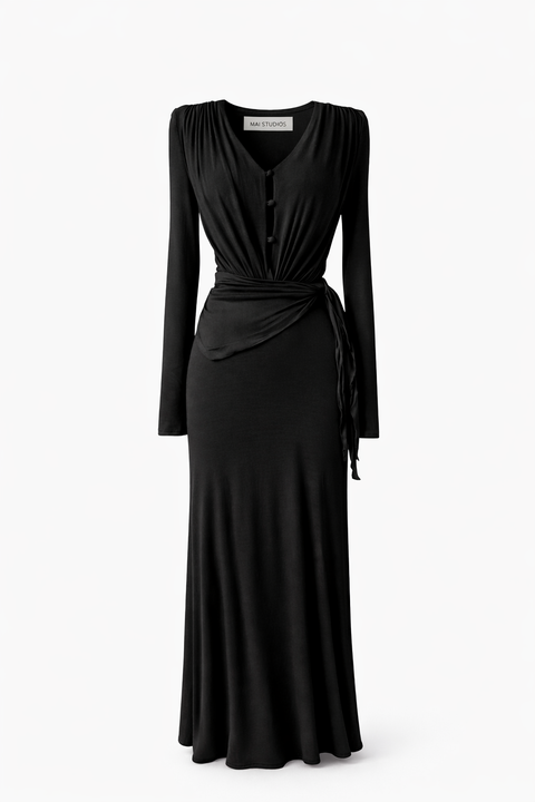 Awen long dress czerń