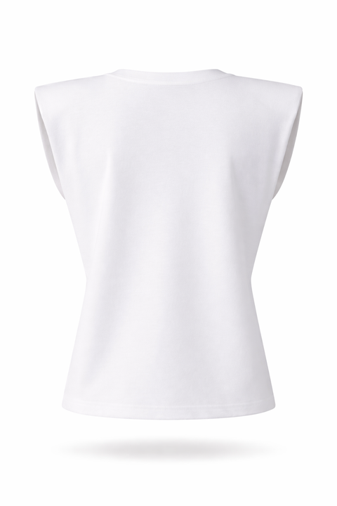 T-shirt NOIR Shoulder White