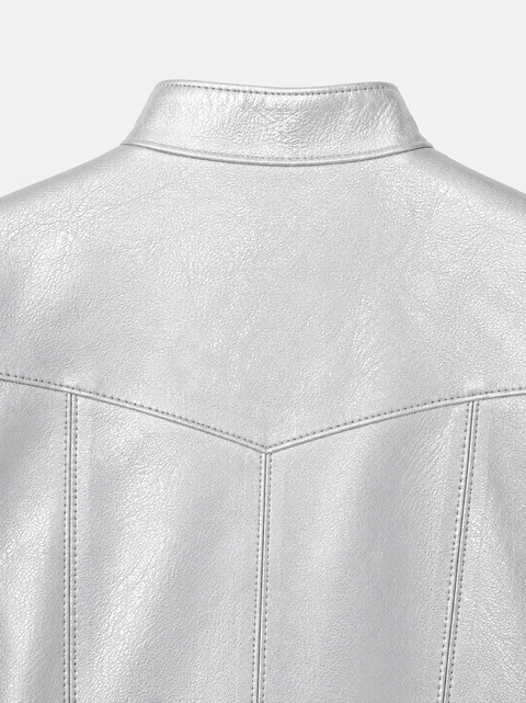 Silver Leather Jacket