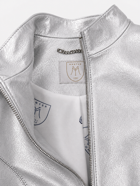Silver Leather Jacket