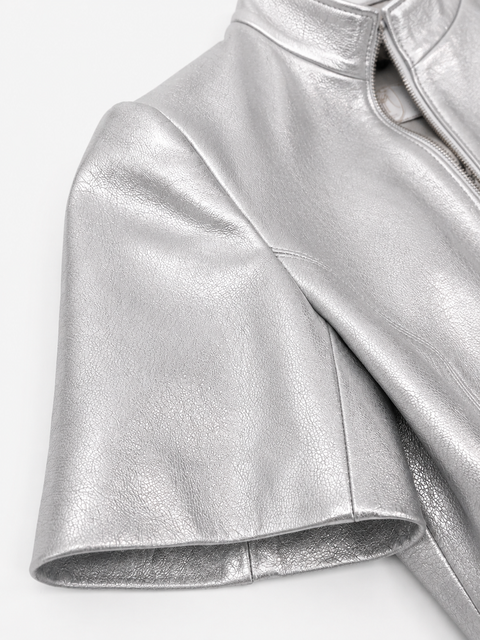 Silver Leather Jacket