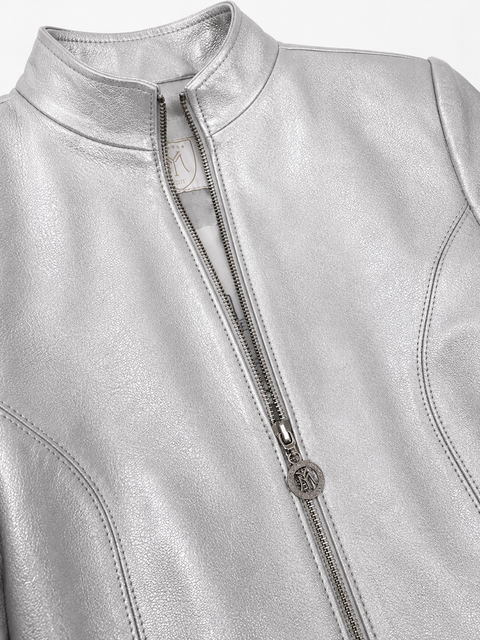 Silver Leather Jacket