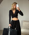 Zestaw Vena Tie Crop black