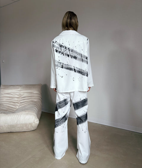 Marynarka Abstract White