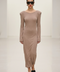 Mirage Sukienka maxi taupe