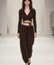 Zestaw Vena Tie Crop brown