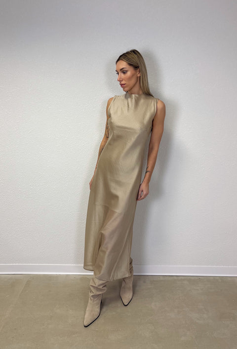 LUNARA sukienka maxi Beige