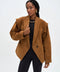 Bronte Shoulder Detailed Blazer Camel
