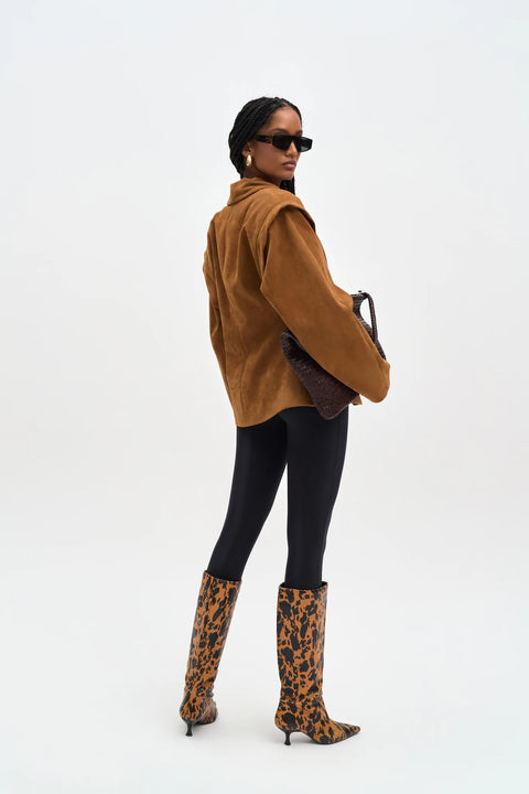 Bronte Shoulder Detailed Blazer Camel